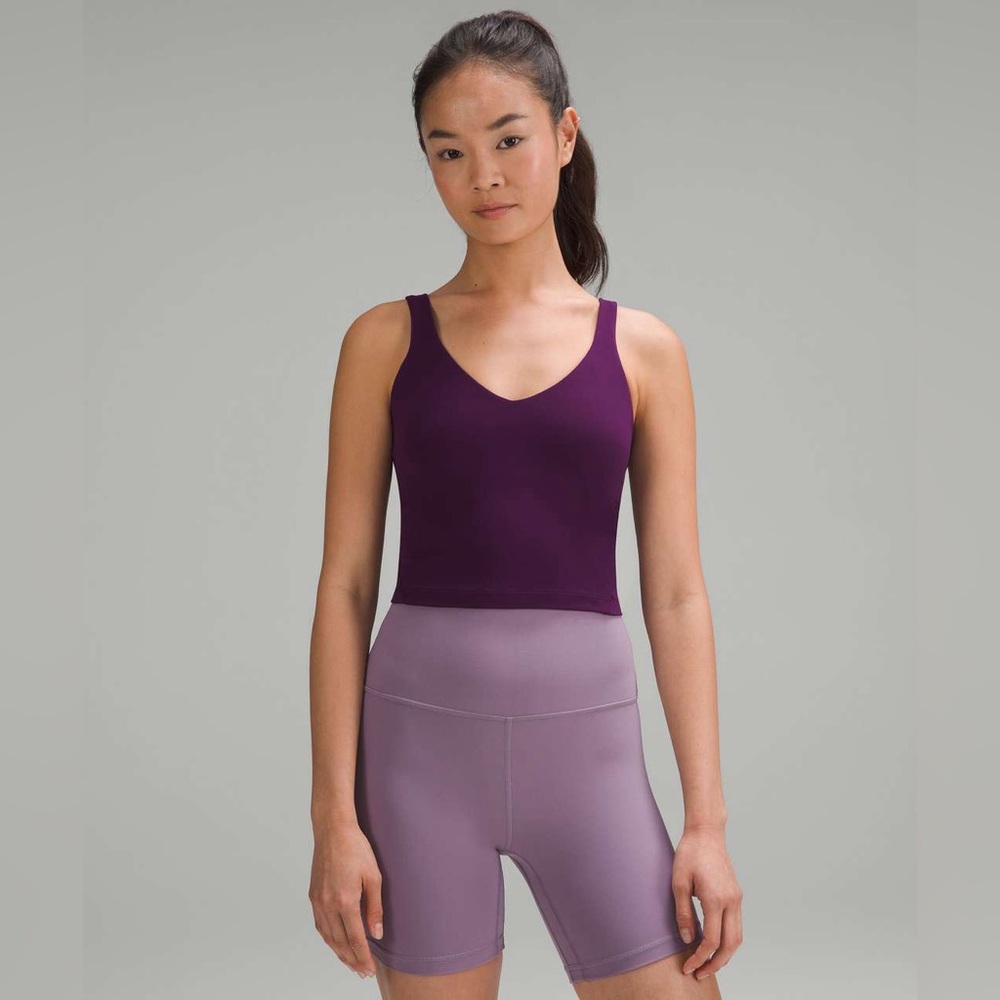 lululemon athletica Plum V-Neck Cropped Tank